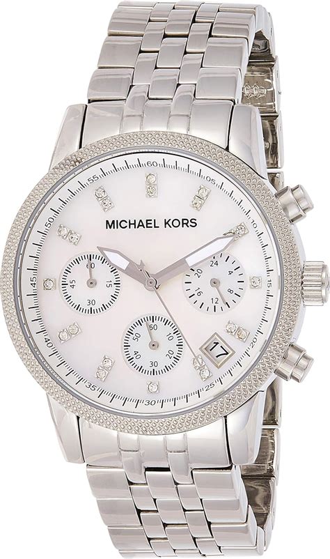 michael kors ladies stainless steel bracelet watch mk5020|Michael Kors Chronograph Mother of Pearl Dial Ladies Watch .